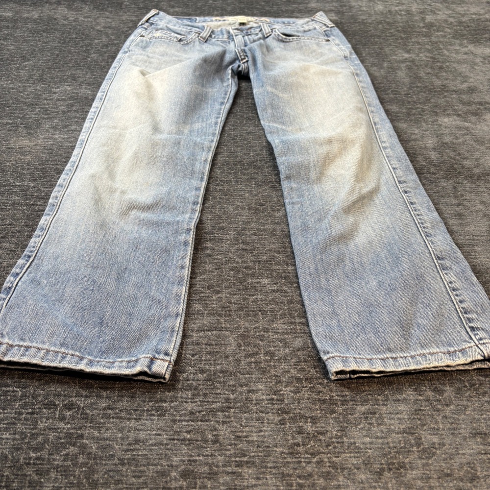 Abercrombie & Fitch Light Wash Low Rise Straight Leg Denim Jeans Size 4 Y2K - Picture 2 of 9